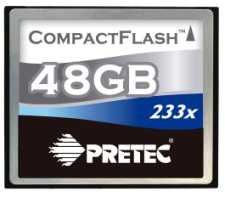 Pretec: 48 GB’lık CompactFlash kart