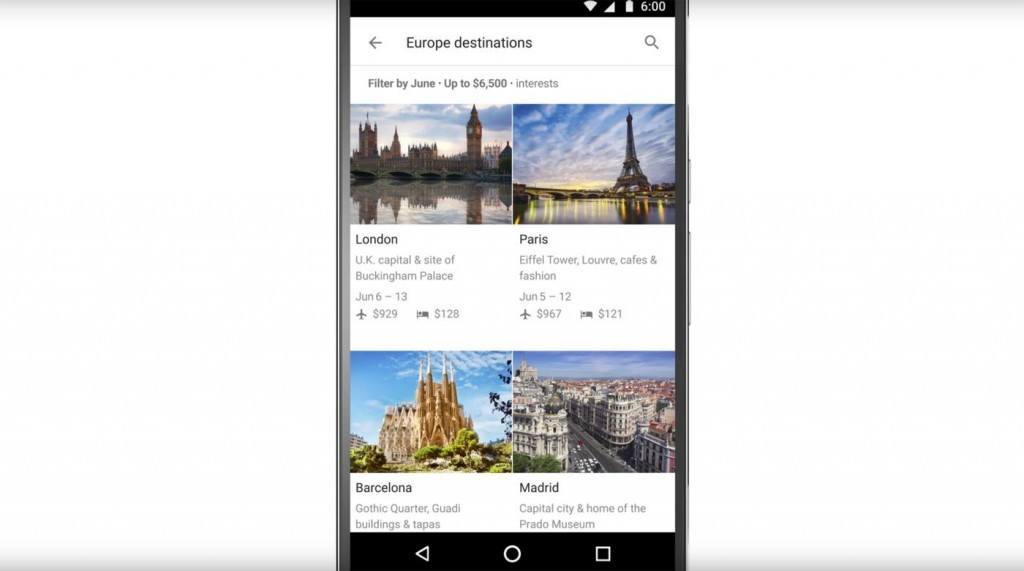 google arama varış noktaları
