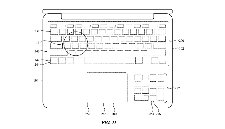 apple macbook touchpad klavye