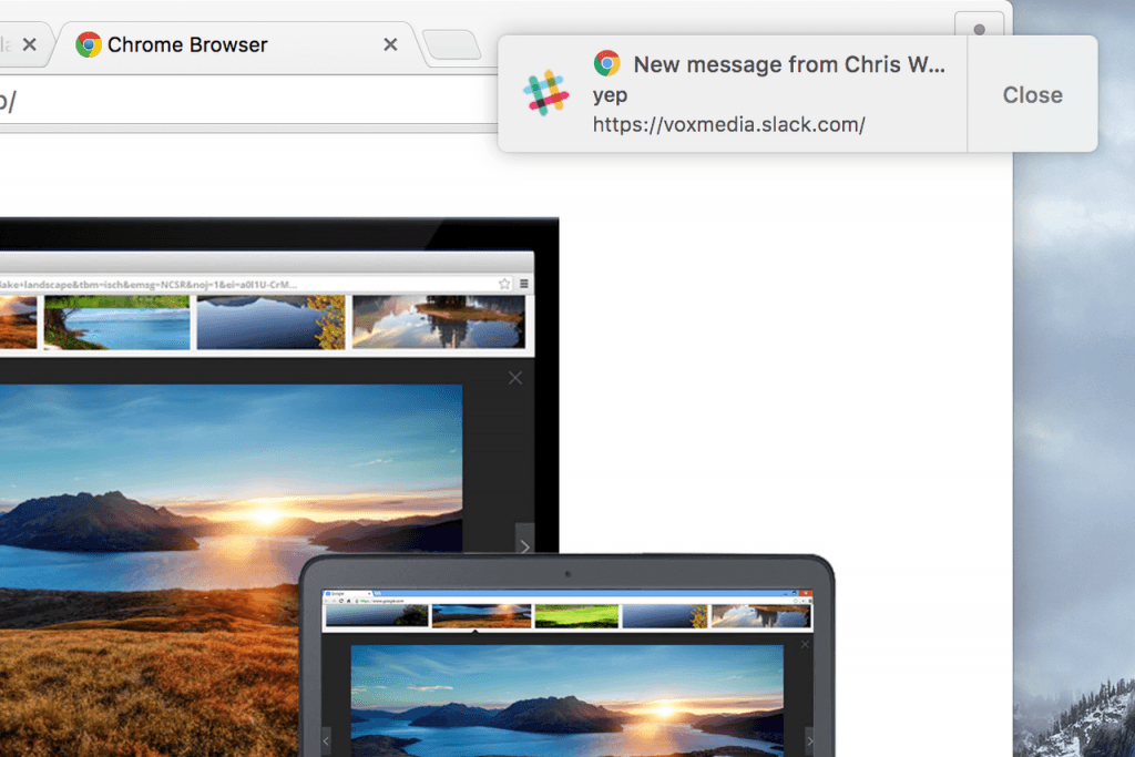 chrome os x bildirim