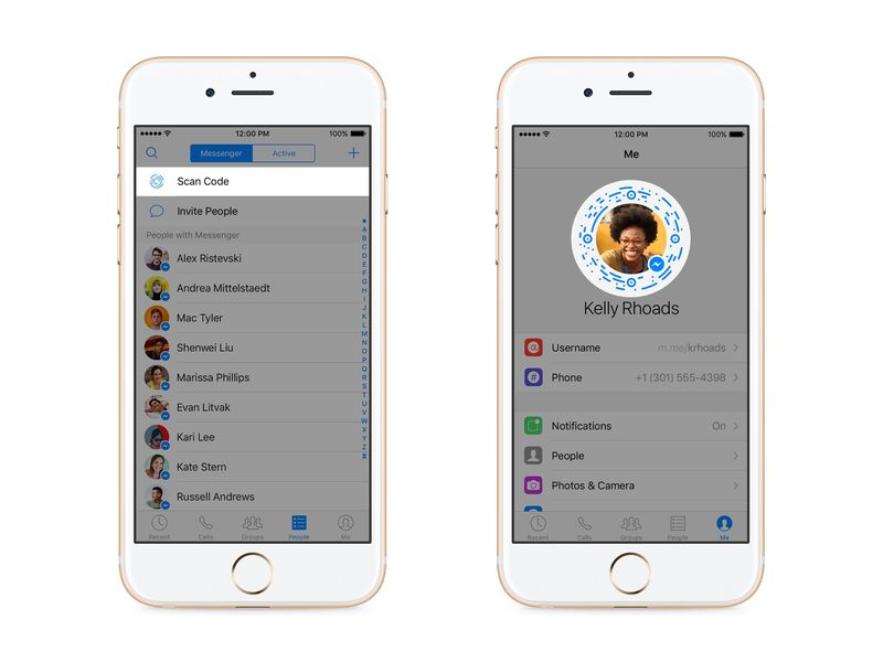 facebook messenger kodları