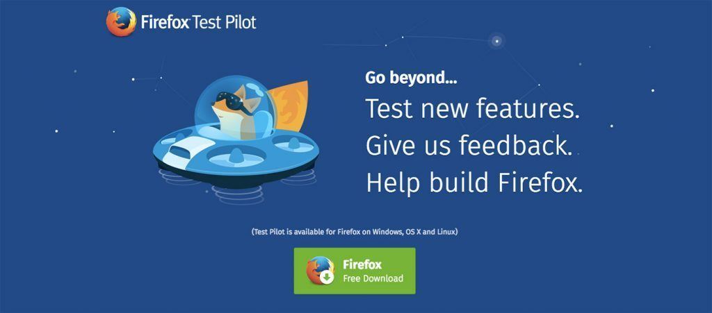 firefox test pilot