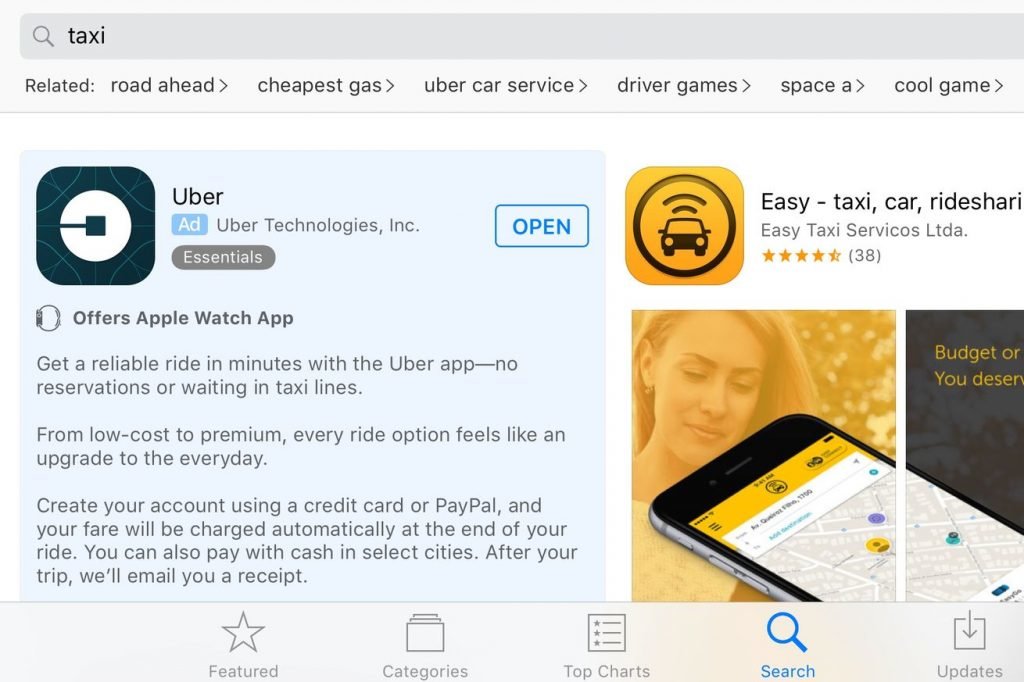 apple app store reklam