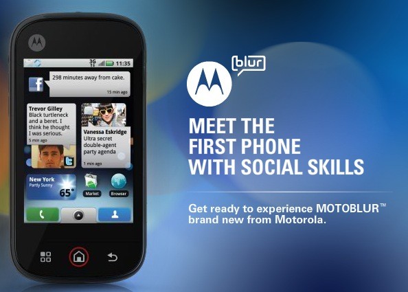 Motorola'nın MOTOBLUR markası ortalıkta fazla görünmeyecek
