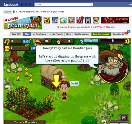 Zynga'nın son Facebook oyunu The Pioneer Trail yayınlandı