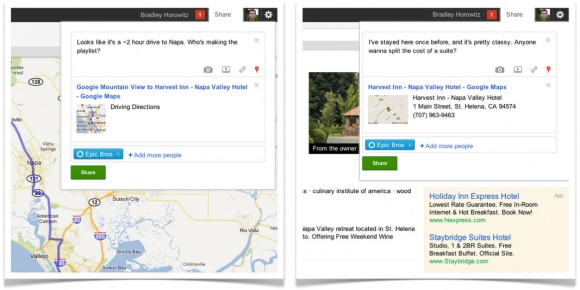 Google Haritalar'a hızlı Google+ paylaşım aracı