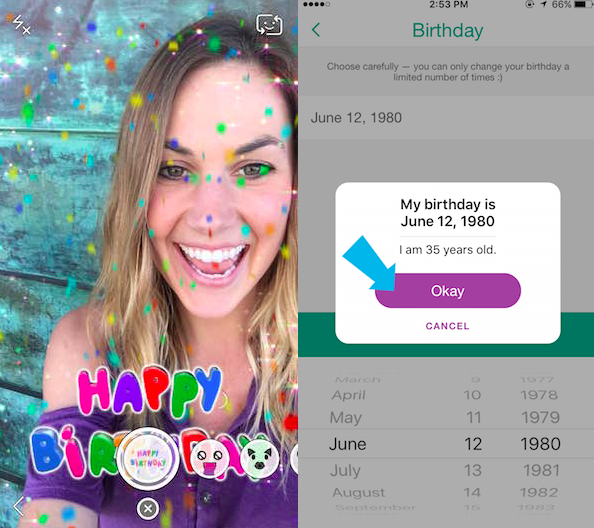 snapchat dogum gunu partisi