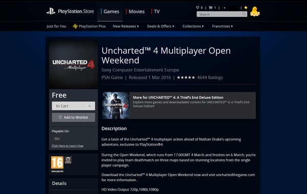uncharted 4 beta