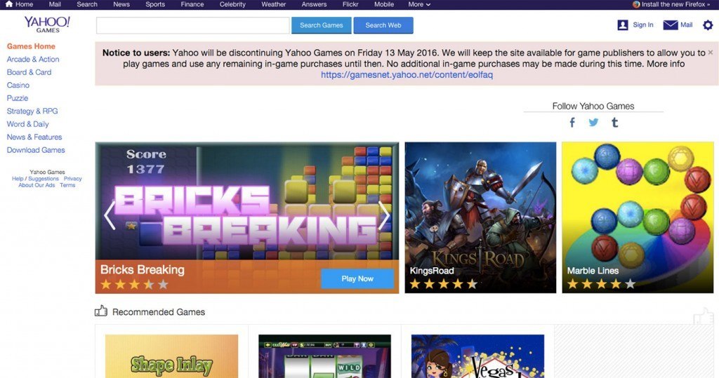 yahoo games