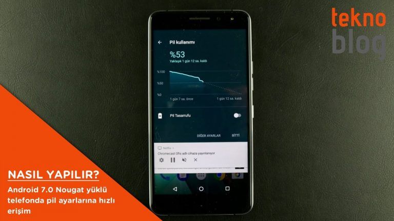 Nasıl Yapılır: Android 7.0 Nougat yüklü telefonda pil ayarlarına hızlı erişim Nasıl Yapılır: Android 7.0 Nougat yüklü telefonda pil ayarlarına hızlı erişim