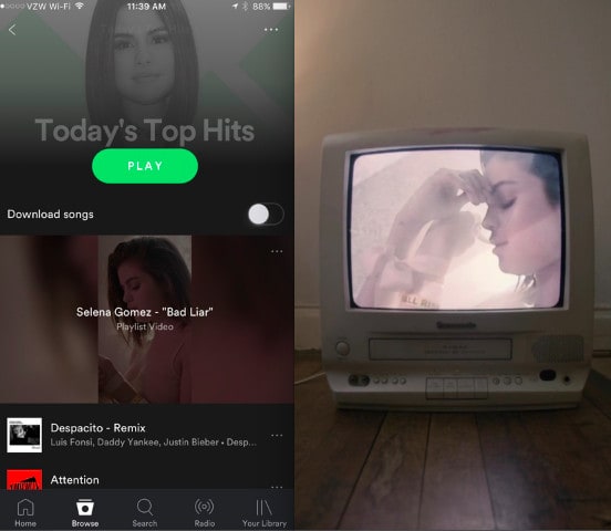 Selena Gomez'in yeni klibi sadece Spotify'ın mobil uygulaması üzerinden izlenebiliyor