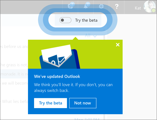 Microsoft Outlook.com'un yeni tasarımını beta olarak sunuyor