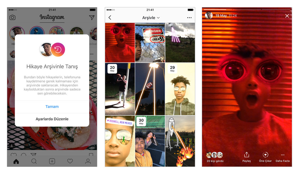 Instagram hikayelerine yeni özellikler: Hikaye Arşivi ve Hikayelerde Öne Çıkanlar
