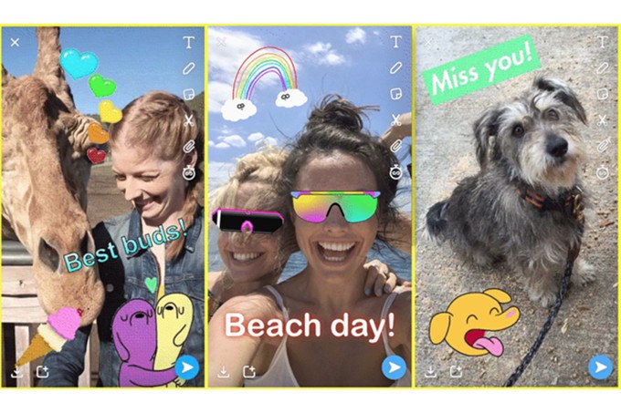 Snapchat GIF çıkartmalarıyla renkleniyor