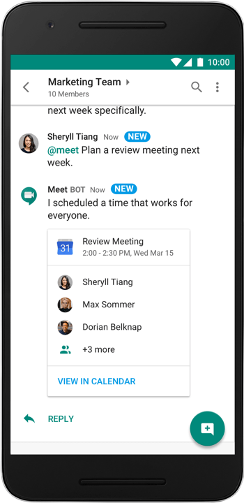 Google Slack'e rakip olacak Hangouts Chat'i kullanıma sunuyor