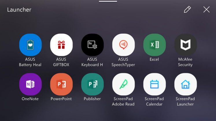 Asus ScreenPad Apple'ın Touch Bar'ının işlevlerini izleme dörtgenine getiriyor