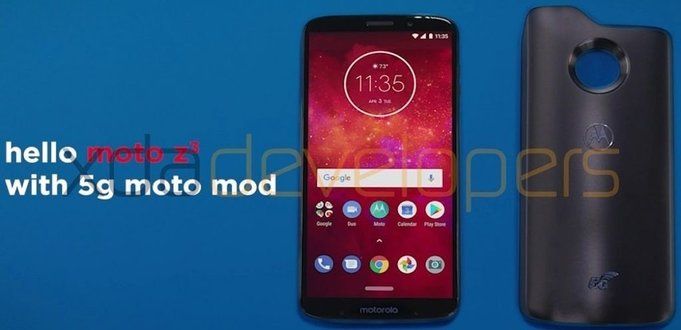 Moto Z3 Play ve 5G Moto Mod'u gösteren fotoğraflar internete sızdı