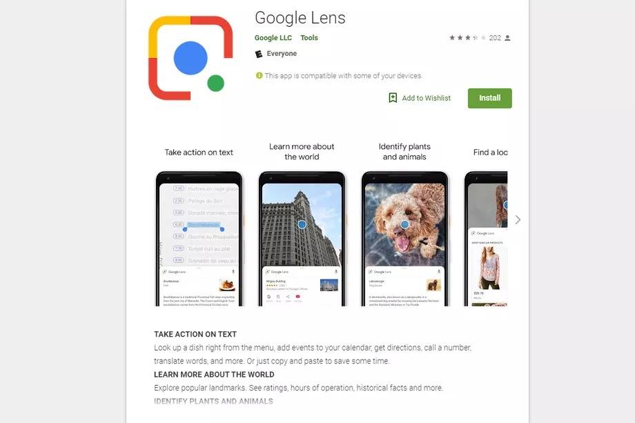 google lens google play