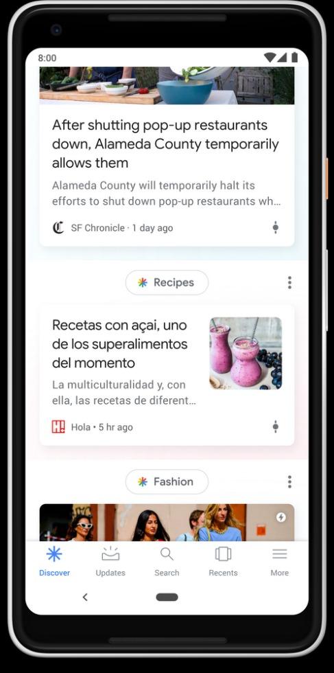 Google mobil ana sayfasını Keşfet adıyla yeniden tasarlıyor