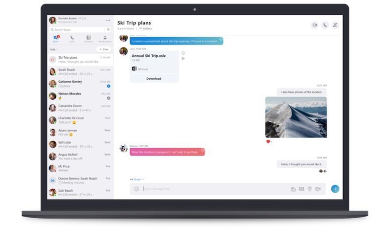 Microsoft Skype'ın tasarımında bir kez daha değişikliğe gidiyor