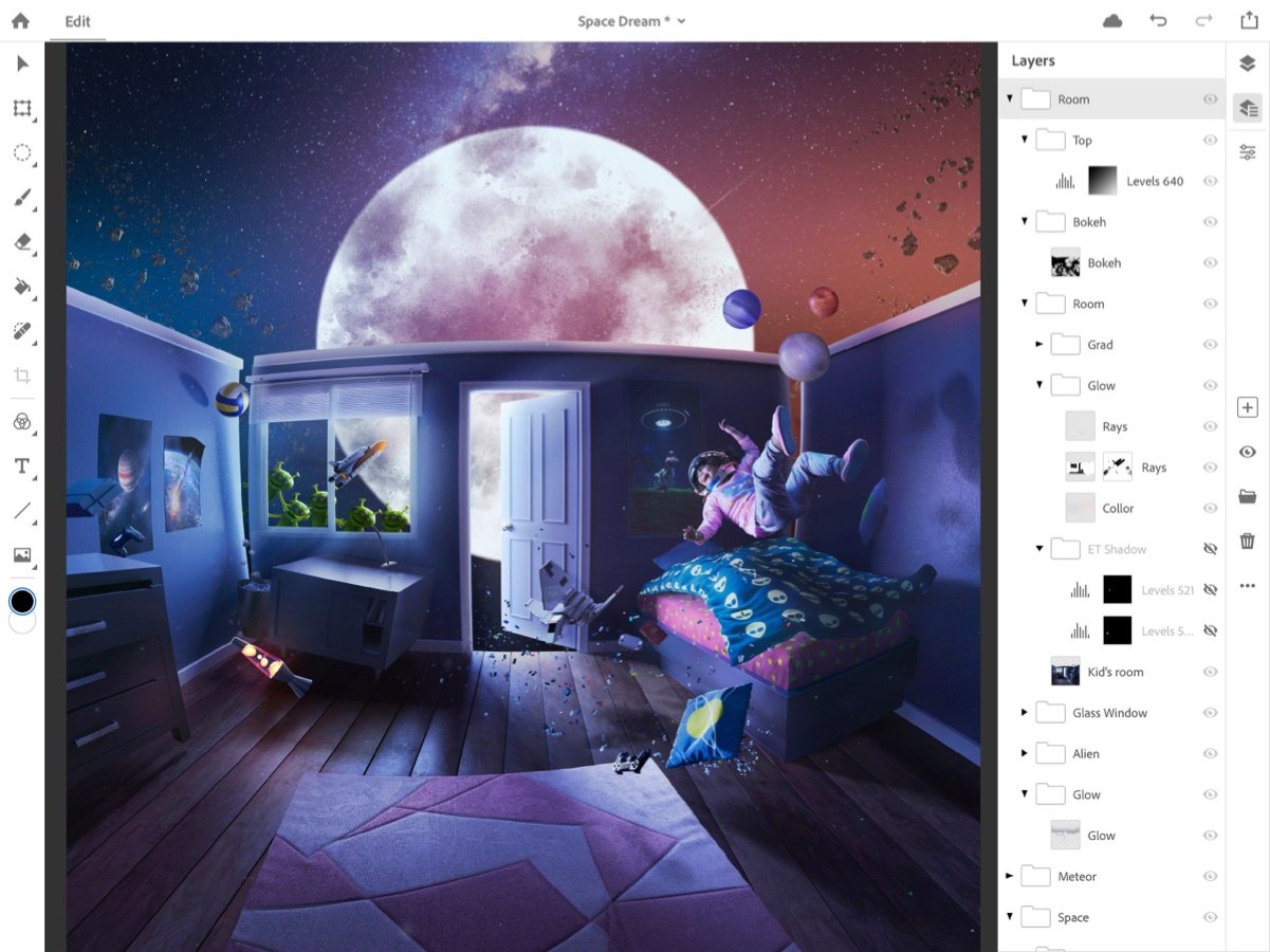 Adobe Photoshop CC iPad uygulaması 2019'da yayınlanacak