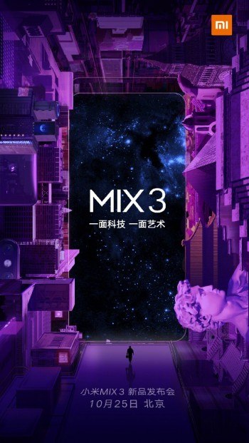 Xiaomi Mi Mix 3 tanıtımı 25 Ekim'de gerçekleştirilecek