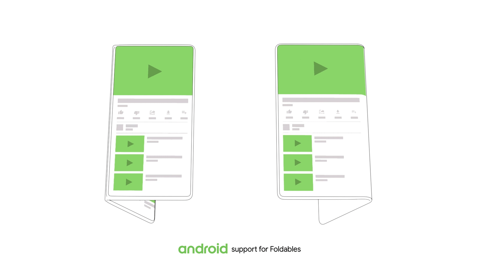 Android katlanabilir ekranlı cihazlara doğal destek sunacak