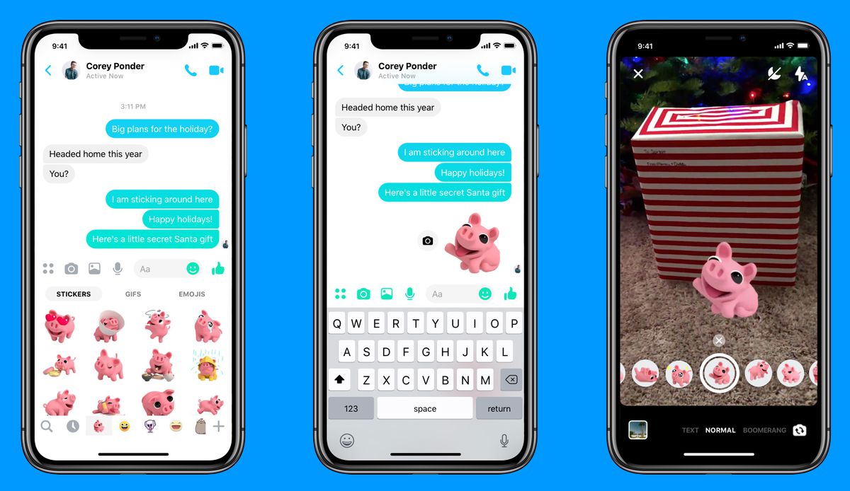 Facebook Messenger Boomerang desteği ve selfie moduyla yenilendi
