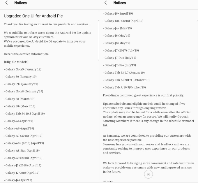 Samsung Galaxy Note 8 için Android Pie dağıtımına şubatta başlayacak