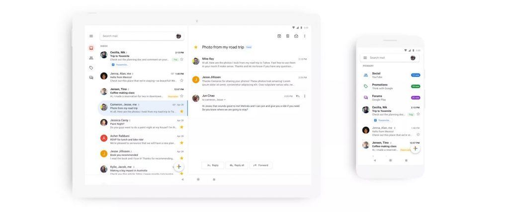 gmail android ios material theme