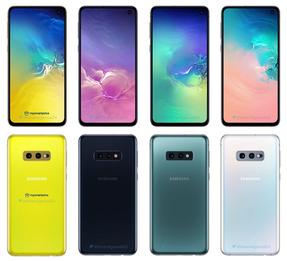 Galaxy S10 ailesinin tüm renkleri ortaya çıktı