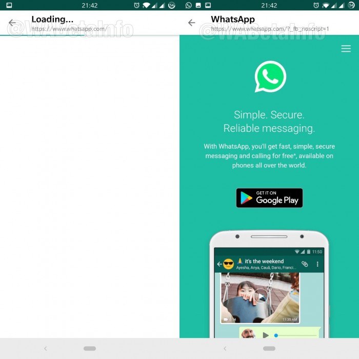 WhatsApp uygulama için web tarayıcısı ve görsel aramayı test ediyor