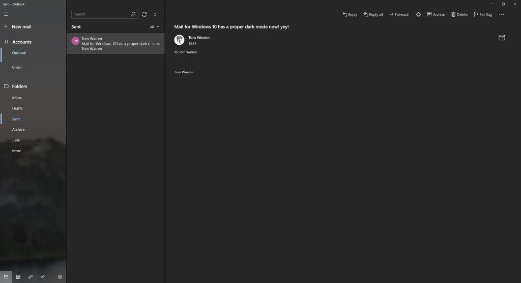 windows 10 posta