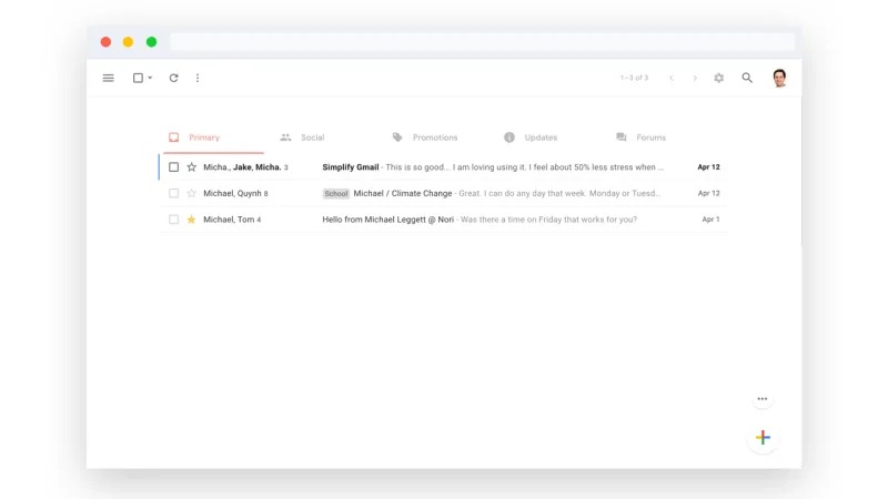 simplify gmail