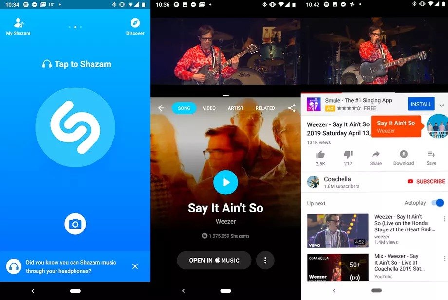 Shazam Android'de kulaklıktan gelen sesleri de duyacak