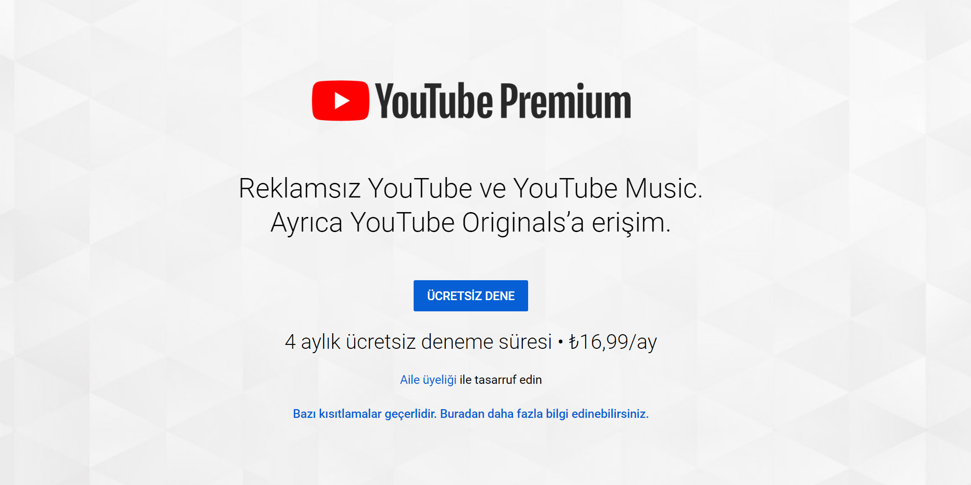 youtube premium türkiye fiyatları