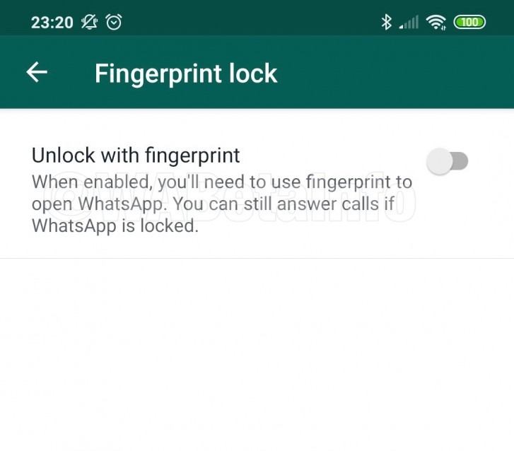 whatsapp android parmak iziyle giriş
