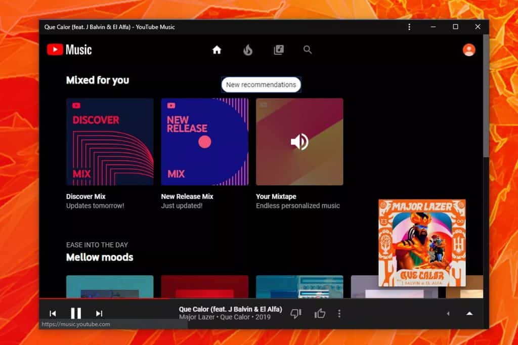 youtube music web uygulama