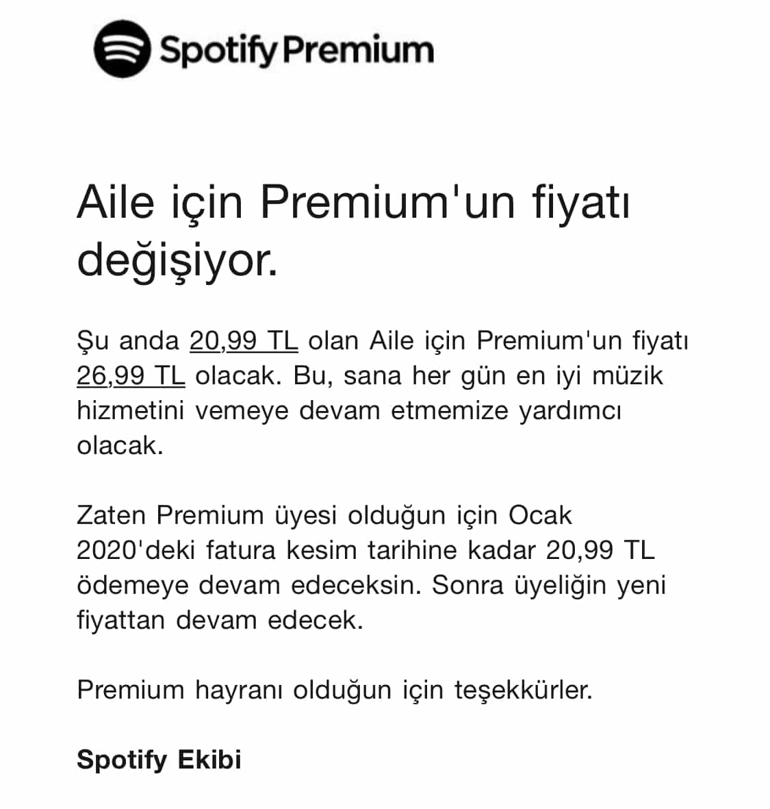 Spotify'dan Premium üyelik fiyatlarına zam