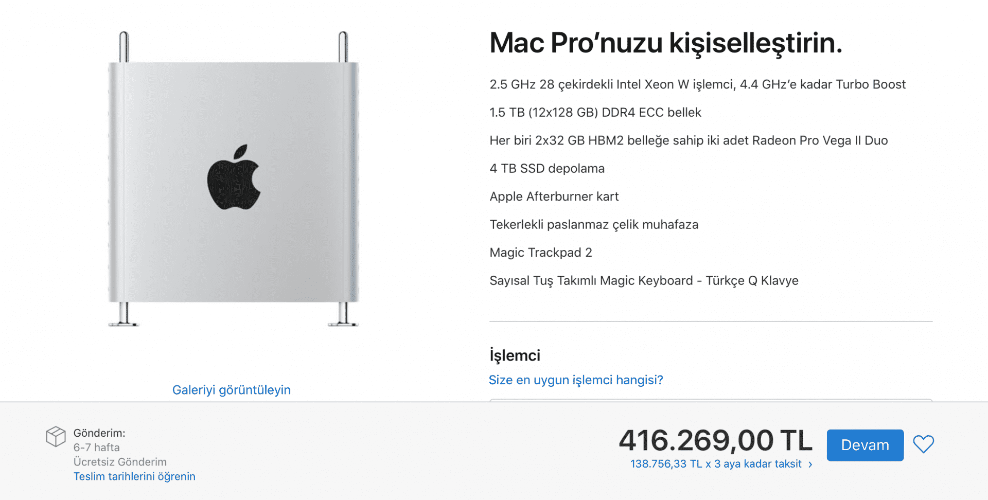 En pahalı Mac Pro'nun fiyatı lüks otomobilinkine meydan okuyor