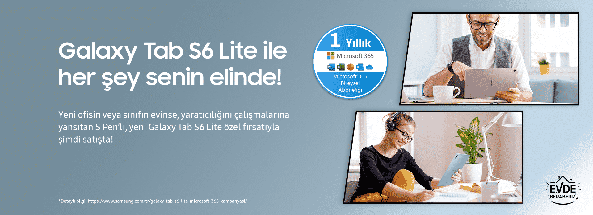 Galaxy Tab S6 Lite Microsoft 365 aboneliğiyle Türkiye'de satışta