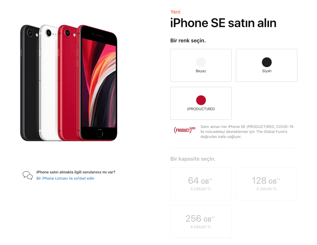 iPhone SE 2020 Türkiye'de satışa çıktı
