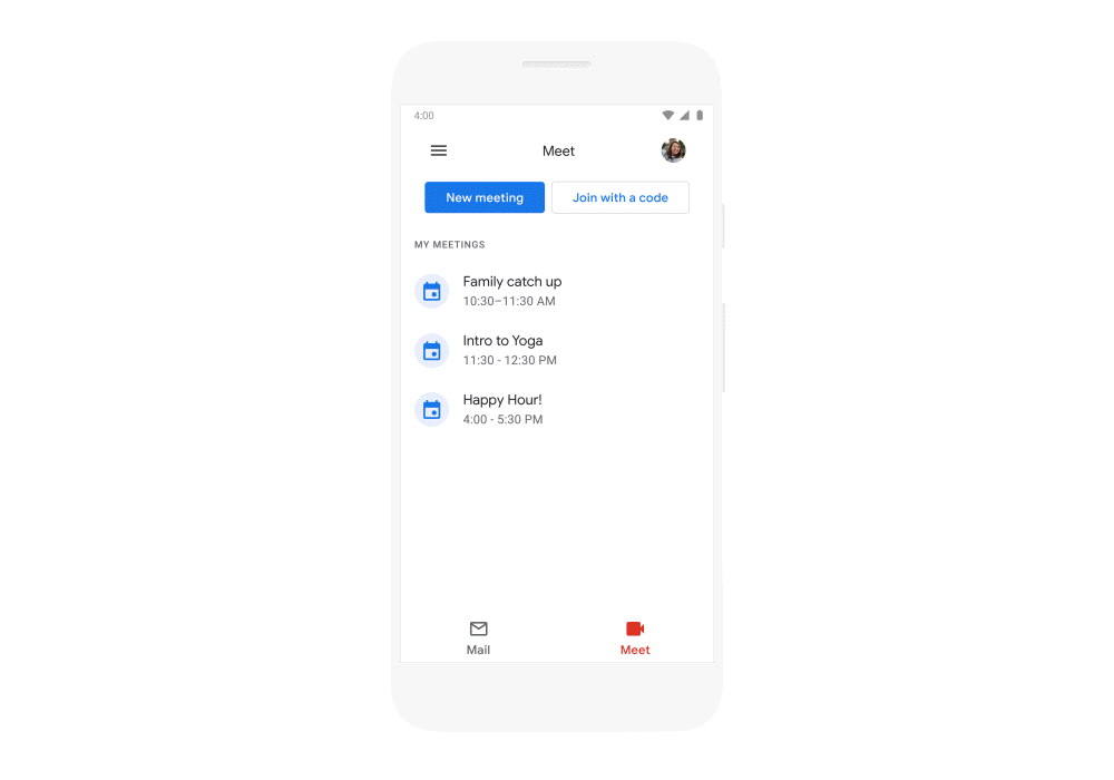Google Meet Gmail'in mobil uygulamalarında yerini aldı