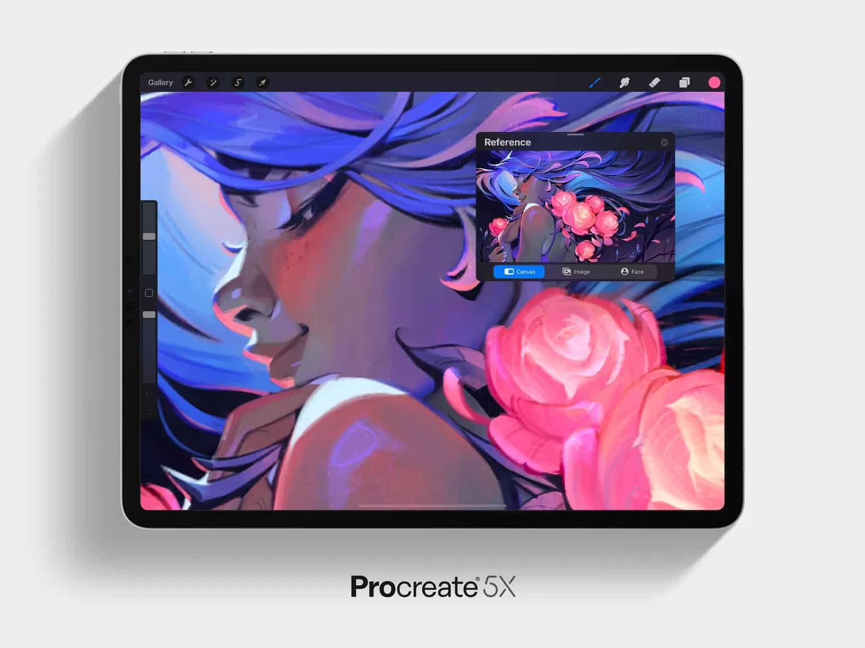Procreate 5X yeni filtreler ve yardımcı referans aracı