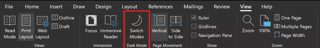 microsoft word koyu mod