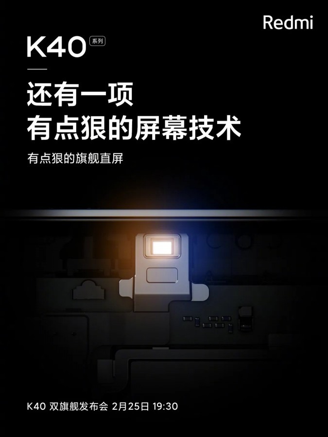 Redmi K40 posterleri ekran özelliklerini gösteriyor
