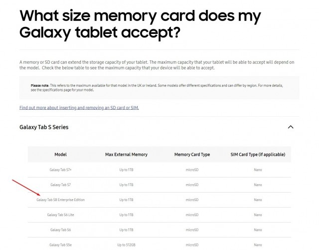 Galaxy Tab S8 ismi Samsung'un internet sitesinde görüldü