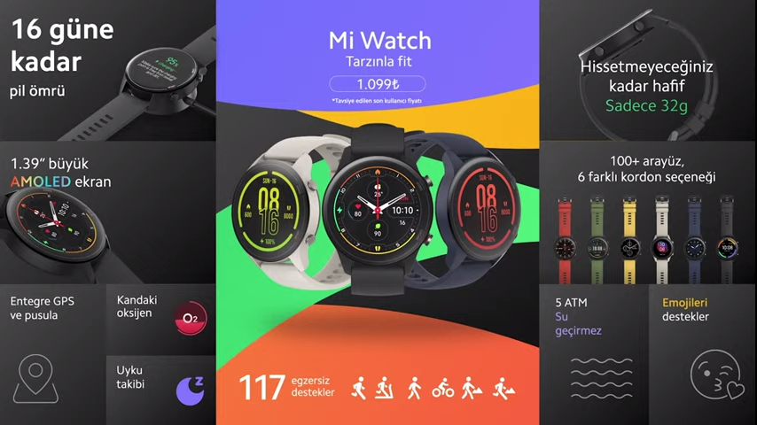 xiaomi mi watch türkiye fiyatı özellikleri