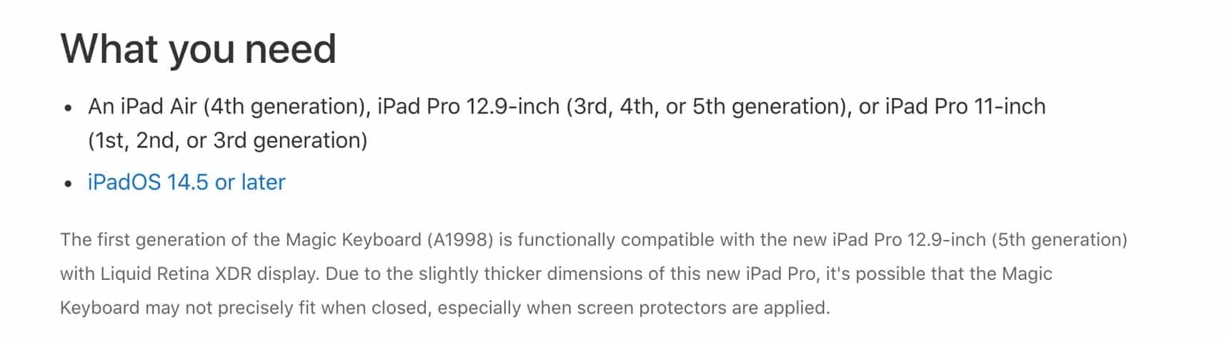 2021 model iPad Pro 12.9 için güncellenen Magic Keyboard uyumluluğu