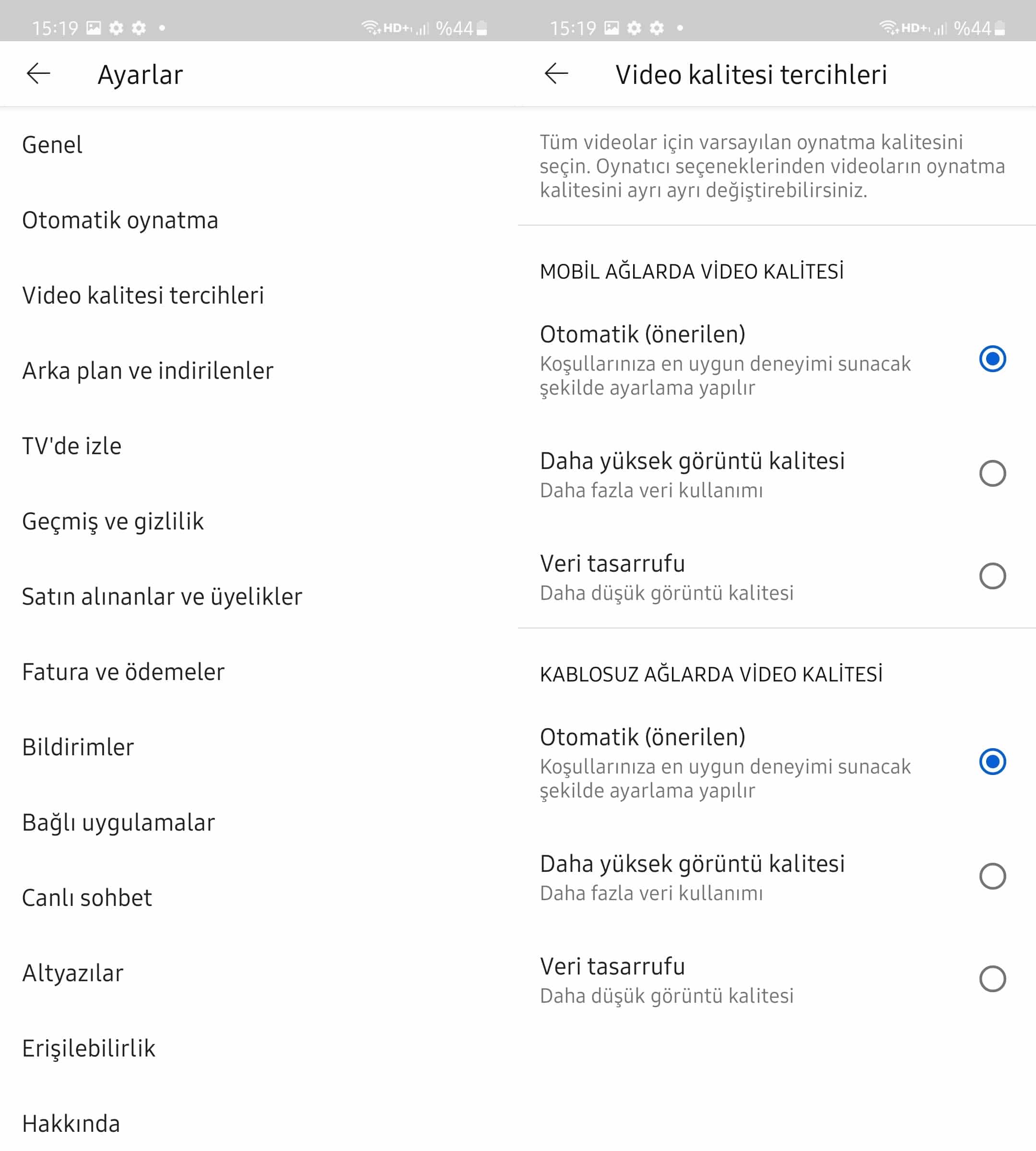 youtube video çözünürlüğü